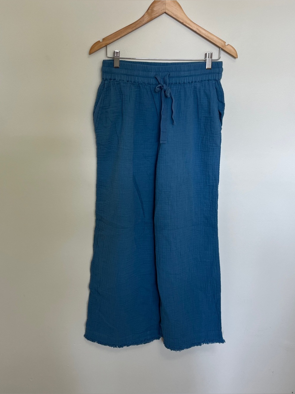 Summersalt Wide-Leg Gauze Pants in Summer Blue Size Small